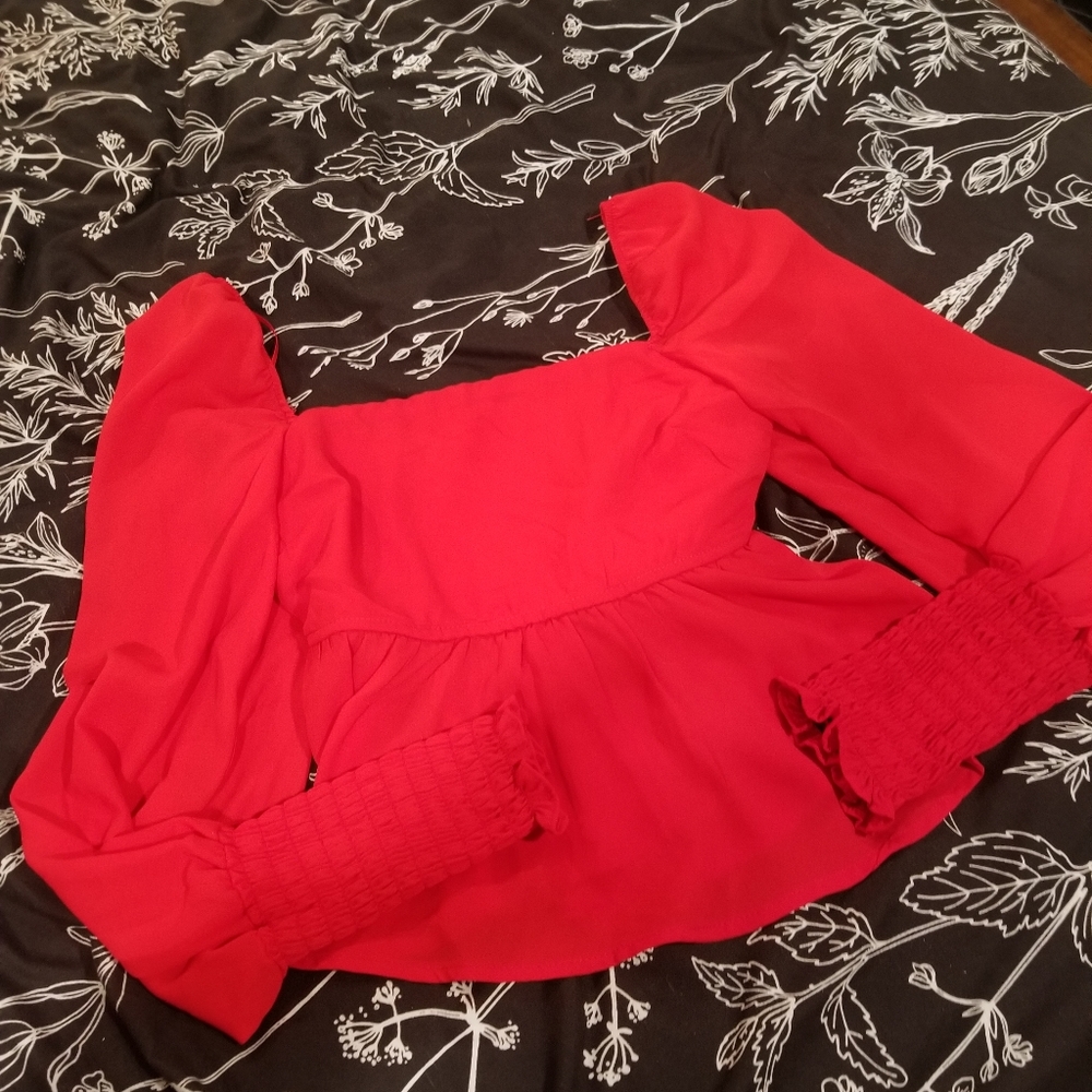 Red blouse